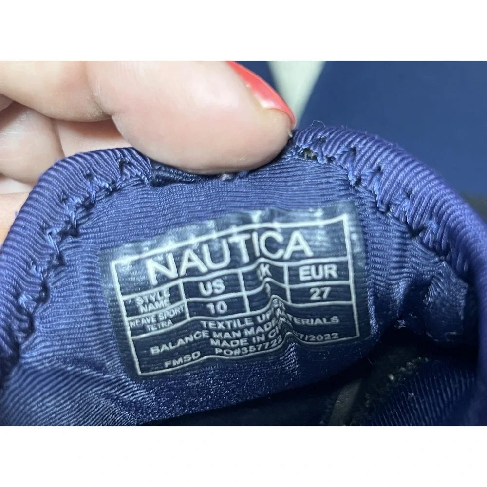 Nautica‎ Neave Sport Tera Shoes Kids Size 10 Navy Mesh Slip On Comfort Sneakers